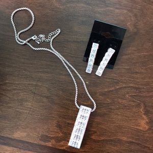 Beautiful sterling silver earrings & necklace